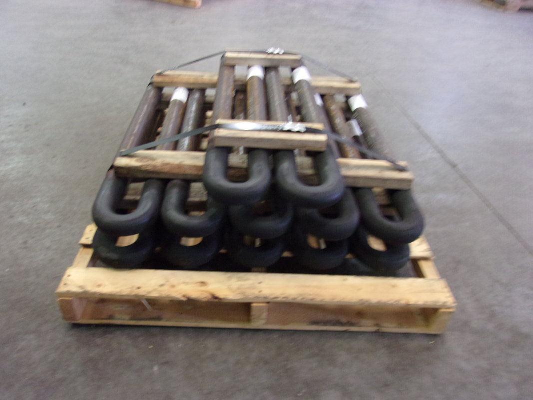 Bent and pressed return U-Bends for an SA213 T22 Superheater element.